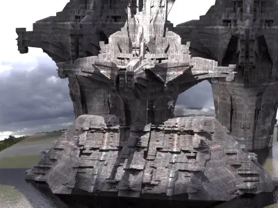 Aztec Colossal Tower Full Kit bash 3D model