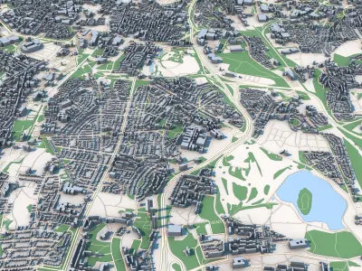 Glasgow City Scotland 3D model