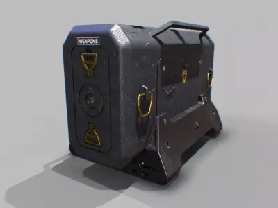 Sci-Fi Weapons Crate Low-poly 3D model