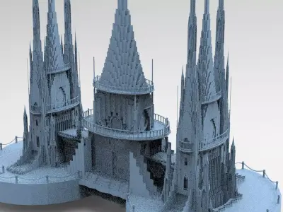 London Celtic watchtowers Castle 5  3D model