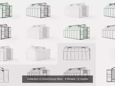 Collection of Greenhouse Mars - 9 Models 3D Model Pack