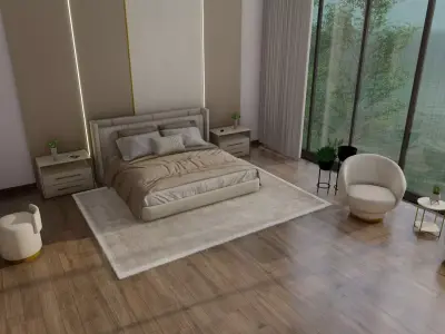 Elite Bedroom Interior Design 3D model