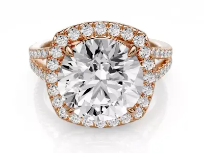 Engagement ring Rina 3ct 3D print model