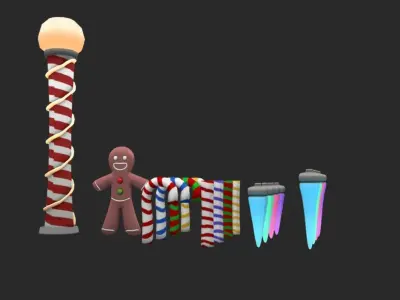 Festivity Christmas Low-poly 3D model