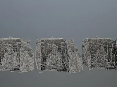 buda temple   Low-poly 3D model