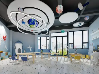 kindergarte Low-poly 3D model