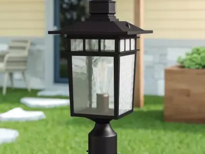 Clora Seeded Post Lantern 3D model