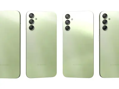 Samsung Galaxy A14 5G Light Green High Poly 3D model