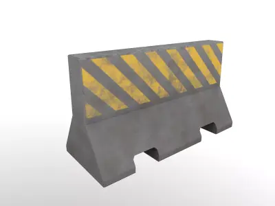 Stone Barrier Low-poly 3D model
