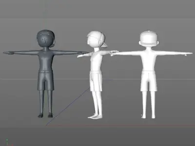 cartoon beach boy 3D model