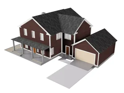 House exterior 1 Low-poly 3D model