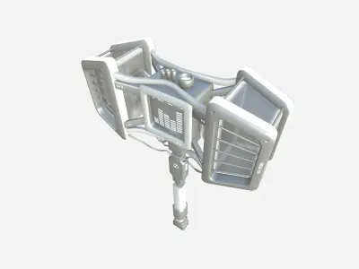 SciFi War Hammer A06 Full White - Sci Fi Weapon Design Low-poly 3D model