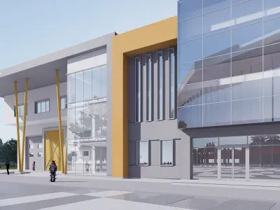 warehouse Low-poly 3D model