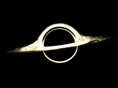 Black Hole Gargantua Interstellar Free low-poly 3D model