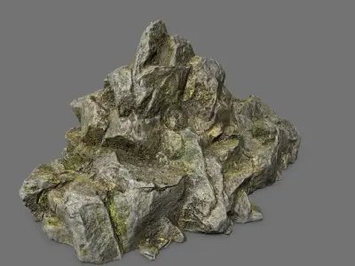 Rock Set Low-poly 3D model 19