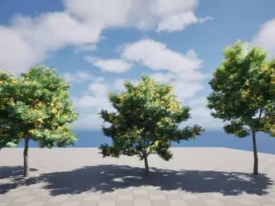 E5 Wind Plants - Bulnesia arborea - verawood Low-poly 3D model