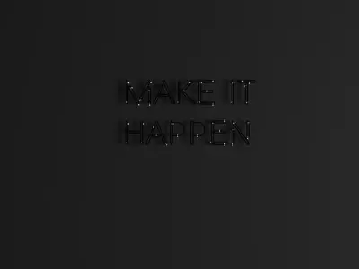 Make It Happen Neon Sign Free 3D model