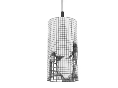 Delta two concrete lamps with hole in middle 3D model
