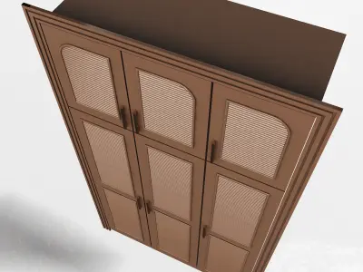 Blinds Wardrobe Door Classic 3 Low-poly 3D model
