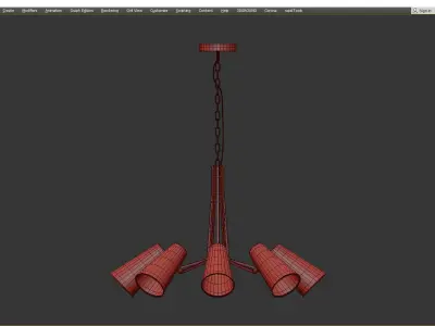 Hudson Valley Patten Chandelier Low-poly 3D model