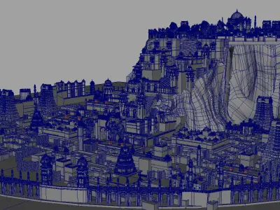 fort city heaven 3d model 3D model