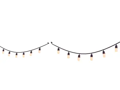 3D Decorative Lights With Rig 3D model