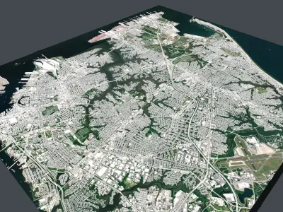 Cityscape Norfolk United Kingdom 3D model