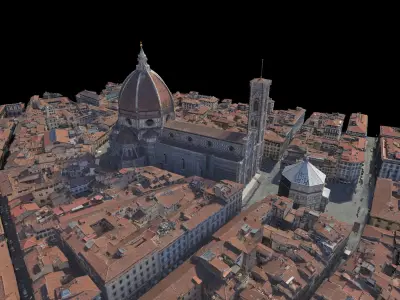St Maria in Fiore And Battistero San Giovanni 3D Scan Florence 3D model