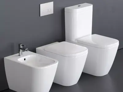 Duravit HAPPY D 2 WC Low-poly 3D model