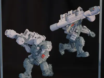 Dominion Heavy Infantry Pre-supported 3D print model