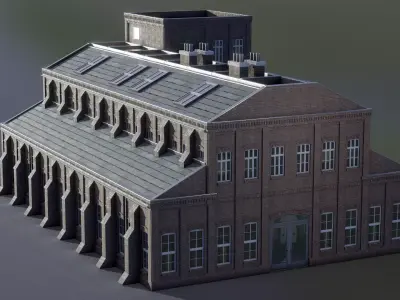 European Building 20 Low-poly 3D model