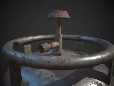 Gas Cylinder Low-poly 3D model