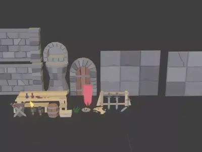 3D models pack Low-poly 3D model