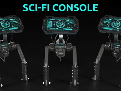 Sci-Fi Console 3D model