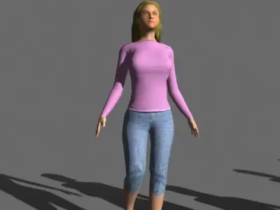 Walking 3D People - model 3D model
