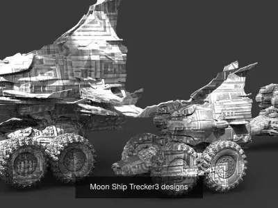 Moon Rover collection 1 3D Model Pack