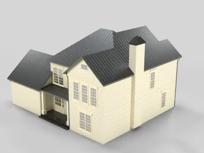 Cottage House Design 16T5 Low-poly 3D model