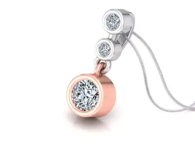 Simple light weight pendant with STL 3dm 3D print model
