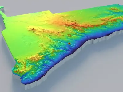 Namibia Terrain Country 3D model