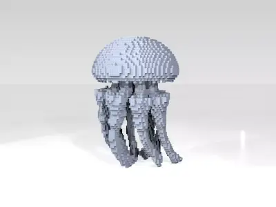 Jellyfish Voxel 3D model