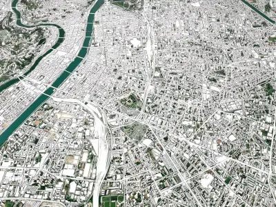 Cityscape Lyon France  3D model