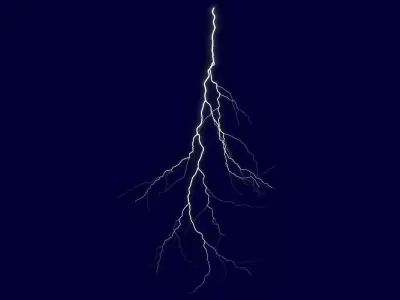 Realistic 3D Lightning CA-02 Low-poly 3D model
