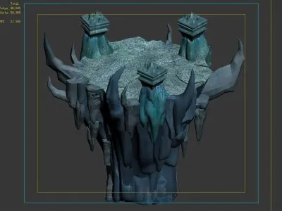 Magic Palace - Mountain - Platform 01 3D model