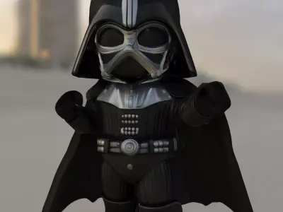 Darth Vader Chibi  Cute Star Wars Low-poly 3D model