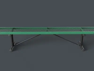 Metal Modern Bench 17 PBR Game Ready Low-poly 3D model