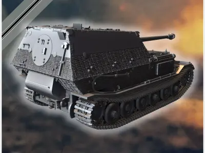 Panzerjager Tiger P  Ferdinand  early tank destroyer - Germany E 3D print model