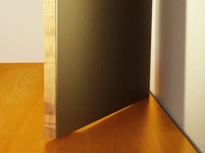 Floor mirror in a frame of elm sleb for interior 3D model