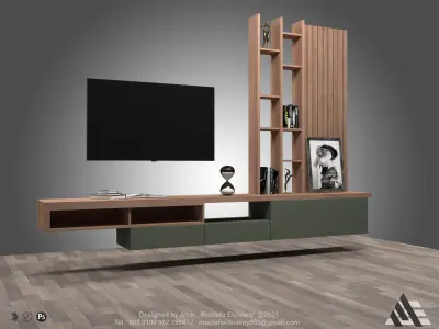 Tv stand Vo1 Collection - Furniture Free low-poly 3D model