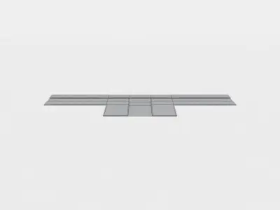 Road stairway to nowhere Low-poly 3D model