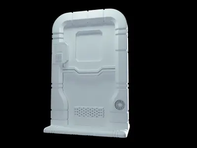 Sci-fi Space Colony Door 3D model  3D model